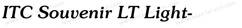 ITC Souvenir LT Light字体转换